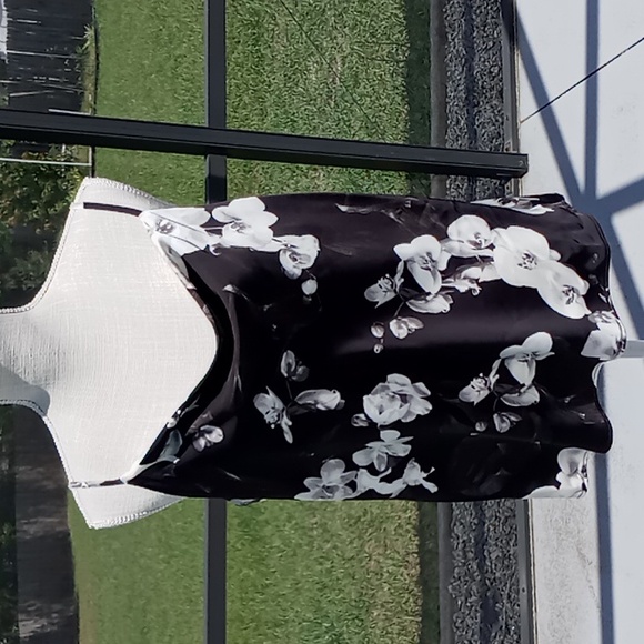 Worthington Camisole Size Large Orchid Print Black/White/Gray Adjustable Straps - Picture 1 of 12